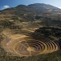 000371 Terrasses incas en amphittre de Moray (Cuzco, Prou). Selon certains chercheurs il pourrait s'agir d'un centre exprimental d'agronomie inca. 