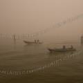 001089 Lagune de Venise dans la brume au petit matin (Vntie, Italie).
