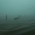 001090 Lagune de Venise dans la brume au petit matin (Vntie, Italie).