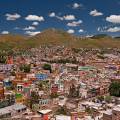 001249 Vue d'ensemble de la ville de Guanajuato (Guanajuato, Mexique) s'levant  2000 mtres d'altitude. 