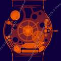001444 Radiographie d'une montre  botier plastique (Swatch).