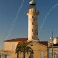 001535 Le phare du Grau-du-Roi (30240) en fin de journe (Gard (30), France).