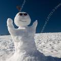 001722 Bonhomme de neige avec des lunettes de soleil dans le massif du Sancy (Puy-de-Dme (63),France).